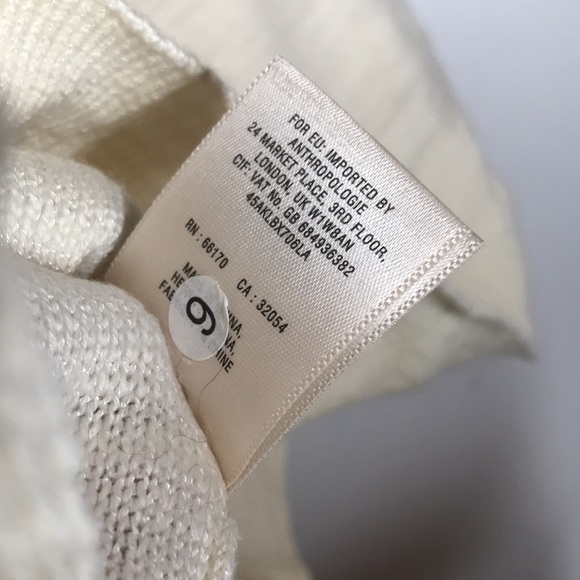 Anthropologie Knitted & Knotted Cream Lace Light Sweater size M - Picture 8 of 10